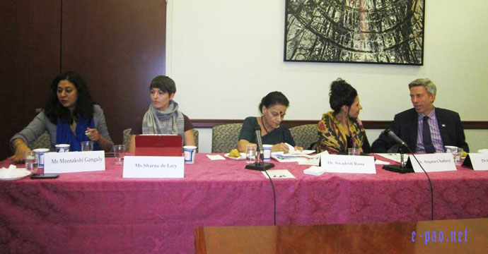 Ms Meenakshi Ganguly, Ms Sharna de Lacy, Dr Swadesh Rana, Dr Angana Chatterji, Dr Walter Dorn (L-R)