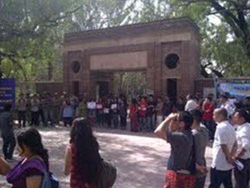 Protest against imposition of Hindi/Modern Indian languages upon North-East students