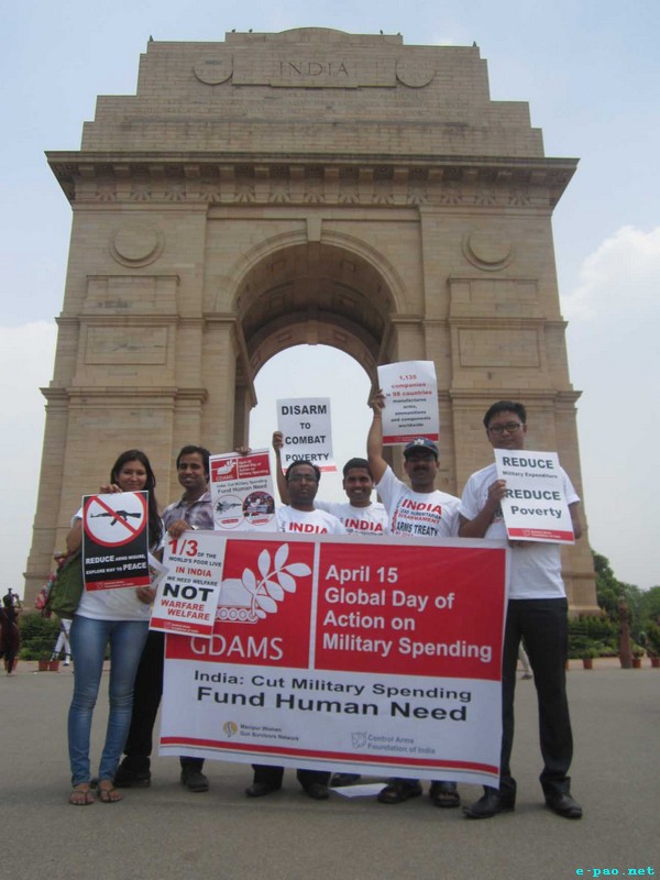 Global Day of Action on Military Spending Campaign at  India Gate  15 April 2013