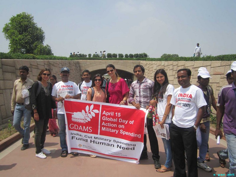 Global Day of Action on Military Spending Campaign at Raj Ghat 15 April 2013