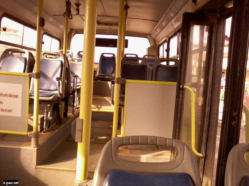 Vacant seats of 'Hop-on' Bus Service bus