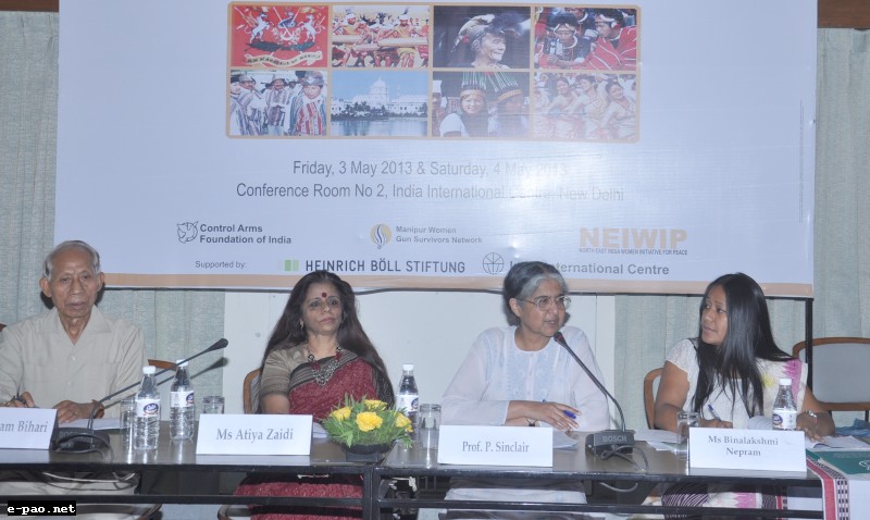 Nepram Bihari, Atiya Zaidi, Prof P. Sinclair,  Binalakshmi Nepram