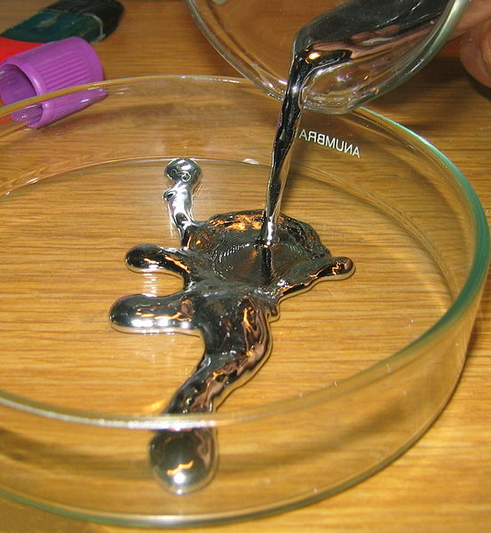  Element mercury (Hg), liquid form 