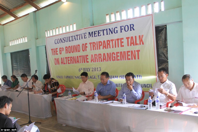 Consultative meeting preparatory to 6th round of tripartite talk on 6th July, 2013 at Taphou Naga village