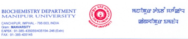 Biochemistry Department, Manipur University MU Logo  
