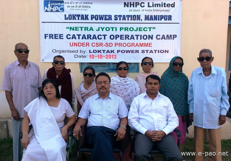 Beneficiaries of the Free Cataract Operation (14th batch) at SHRI, Imphal on October 10 2013