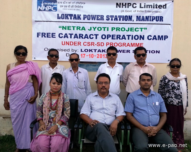 Beneficiaries of the Free Cataract Operation (15th batch) at SHRI, Imphal on October 17 2013