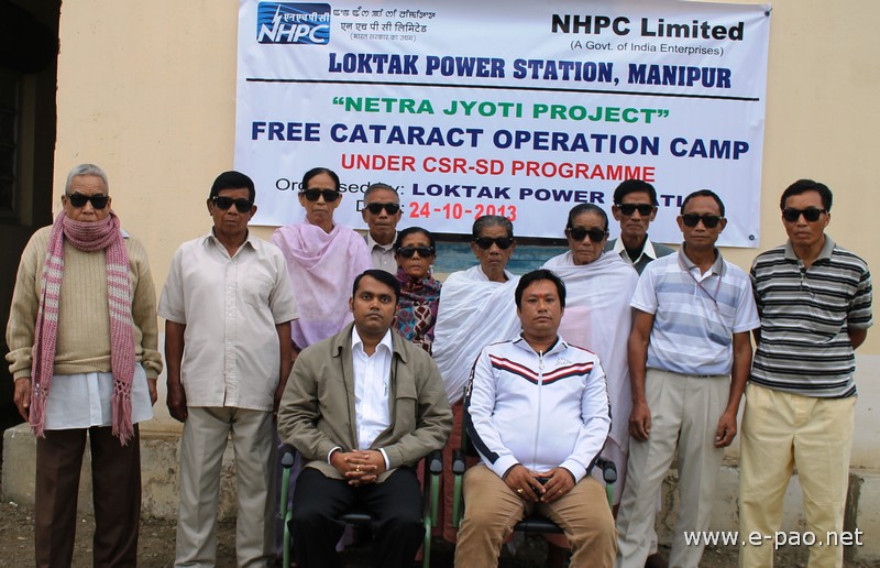 Beneficiaries of the Free Cataract Operation (16th batch) at SHRI, Imphal on October 24 2013