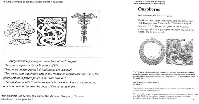 serpent and ourboros originated from Europe