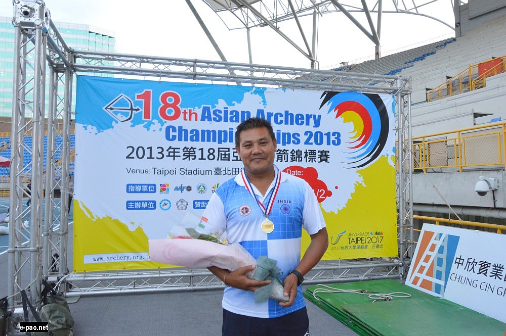 Khuraijam Ratan, winner of Gold Medal at 18th Asian Archery Championships, Taipei