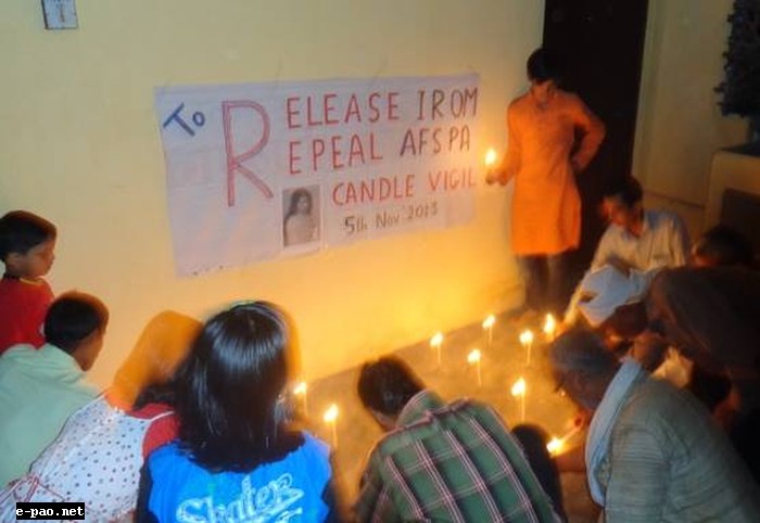 Irom Sharmila : Candle Vigil organized at Varanasi on 5 Nov 2013
