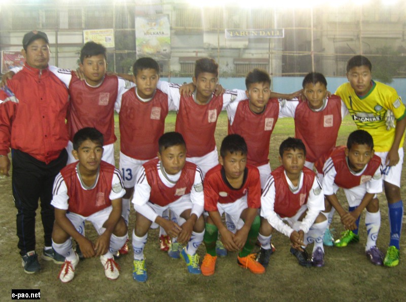   Motbung Youth Club  players with  their AFC C License coach Dhiren Meitei 