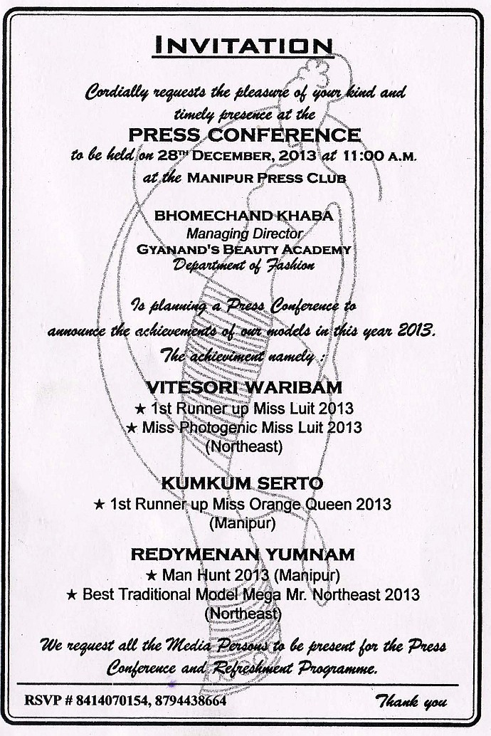 Achievements of Models from Manipur in 2013 :: Press Conference