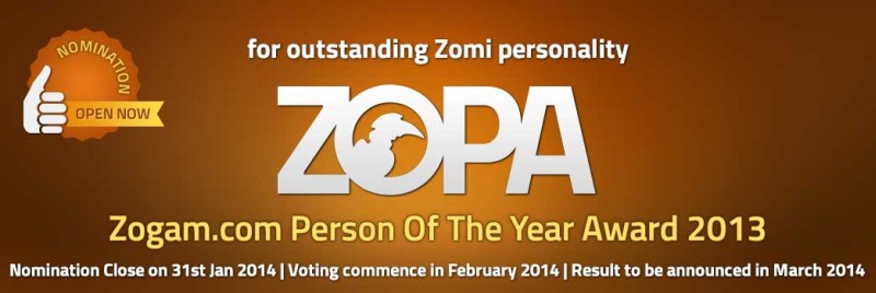 Zogam.com Person of the Year 2013 Award (ZOPA)