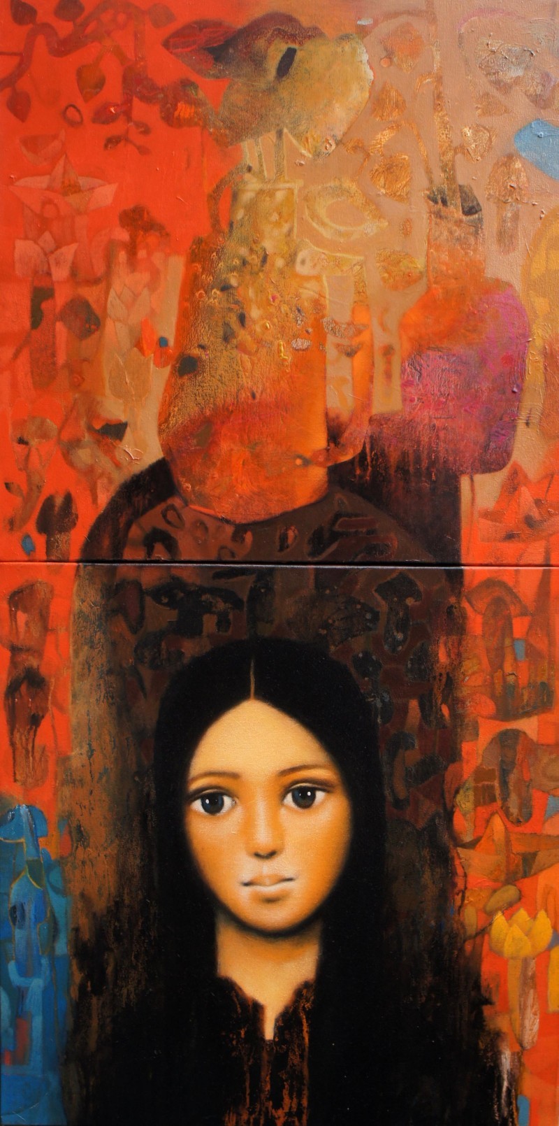 A painting by Oinam Dilip