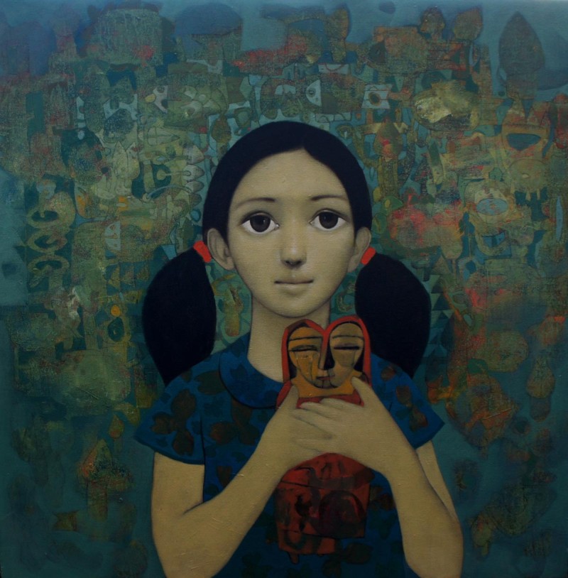 A painting by Oinam Dilip