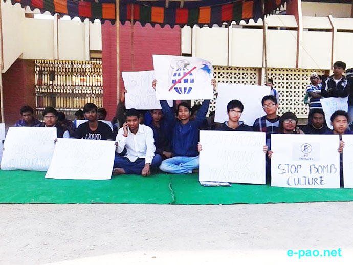 Sit in protest against the condemnable act at NIT Manipur 