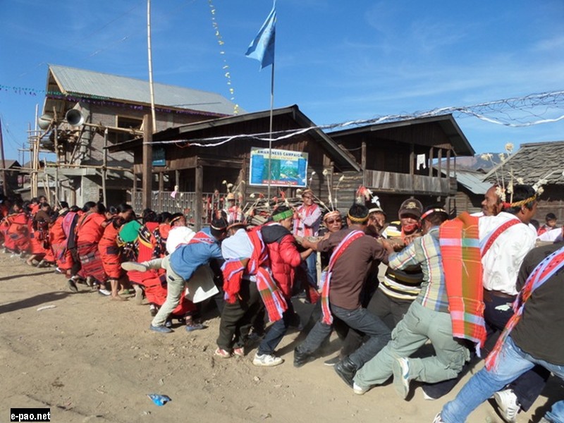 Tug Of War  during luira phanit at Poi Village of Ukhrul