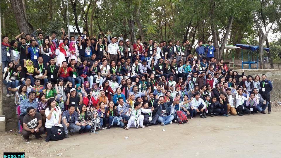 Group photo of all the delegates of Global Youth Meet 20th-25th February, 2014 at Bishnupur area Manipur . Organised by Club 25 International Imphal, India