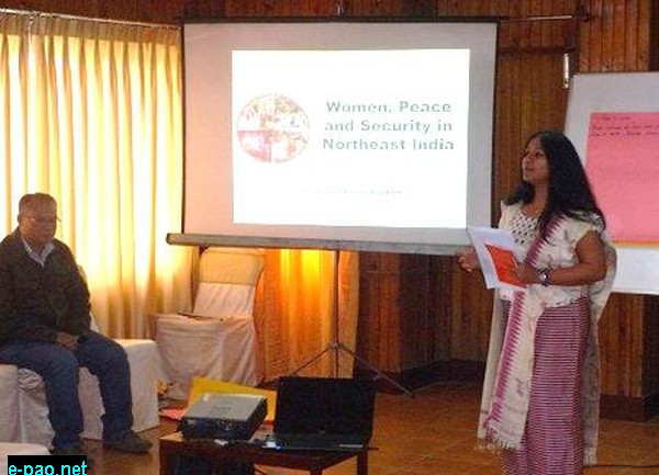Ms Binalakshmi Nepram, Founder, Manipur Women Gun Survivors Network, presenting at 25-26 March 2014 Peace Volunteers Training Workshop In Manipur