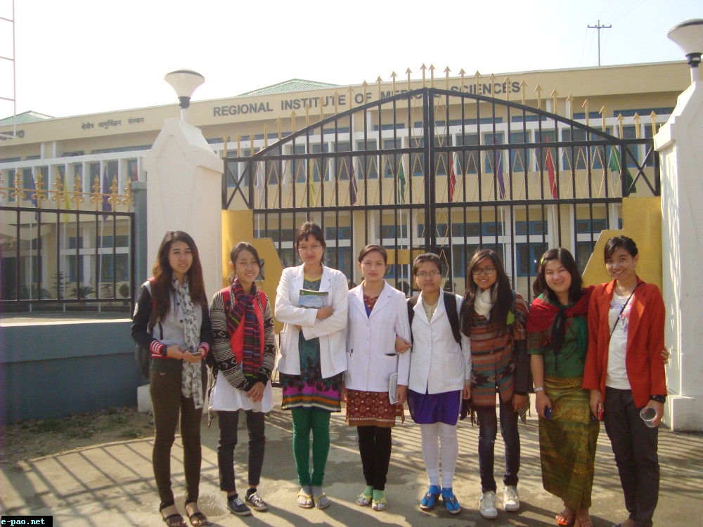   Group photo of MBBS students, University of Medicine, Yangon and Regional Institute of Meducal Sciences, (RIMS) Imphal at RIMS campus on 26 February 2014