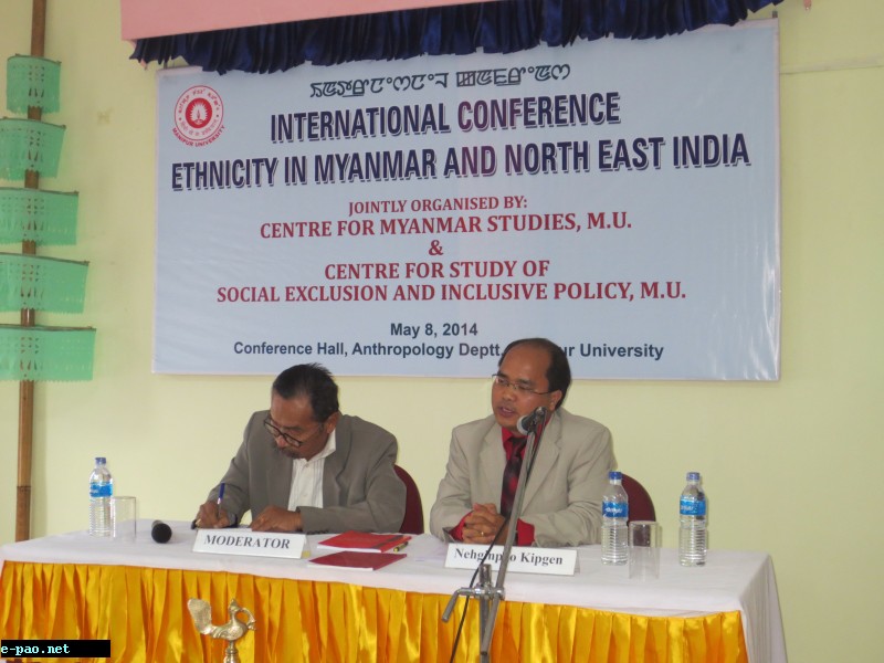 Nehginpao Kipgen at an interactive session at Manipur University (MU) on May 8 2014