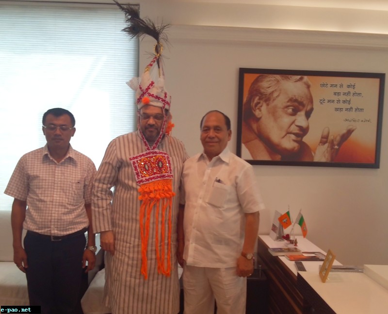 Meeting with National President - Amit Saha with Manipur State BJP delegates at Delhi