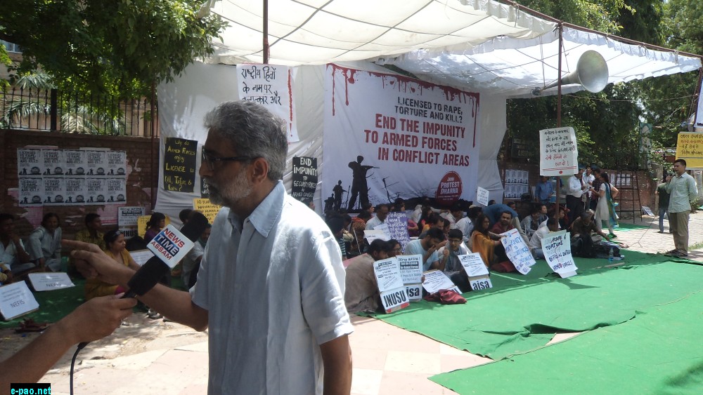 Protest at Delhi against Impunity to Armed forces in Armed Conflict Areas on July 11 2014