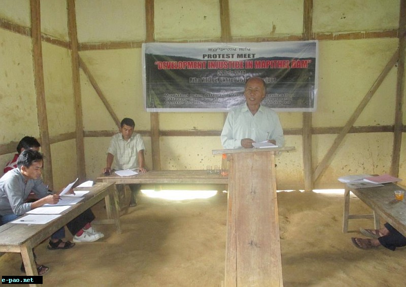 Protest Meet Against Development Injustice in Mapithel Dam at Riha Village in Ukhrul on 22 July 2014 