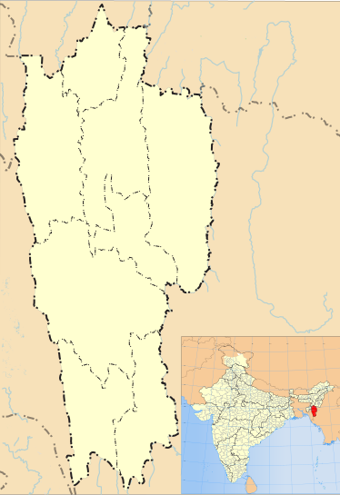 Location map India Mizoram