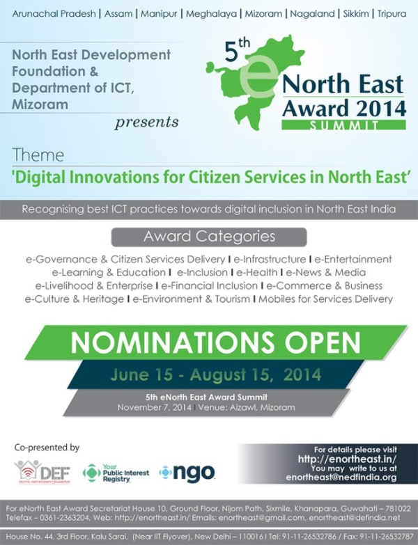 Nominations Open for eNorth East Award 2014