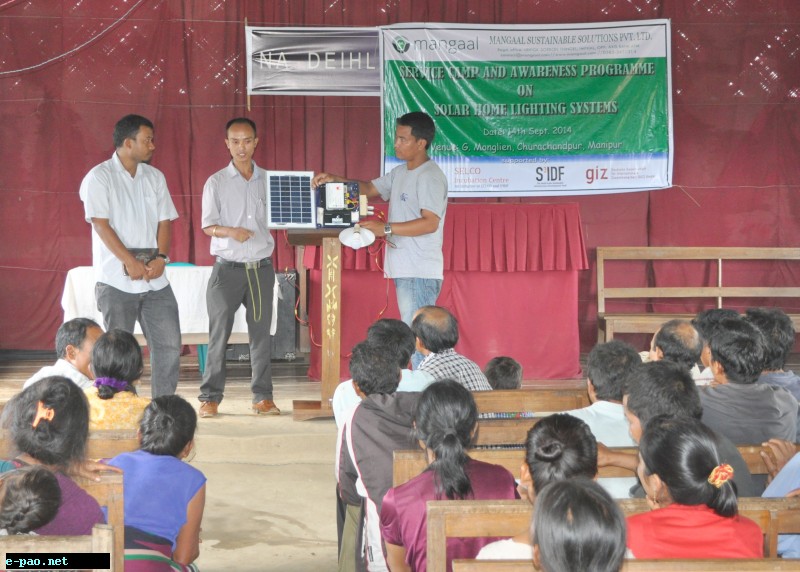Service Camp on Solar Home Lighting at Monglien Village in Churachandpur District on 14 September 2014