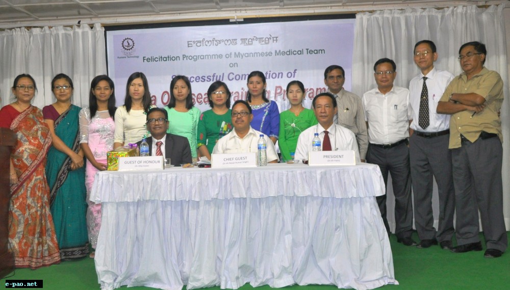 Felicitation of Myanmese Medical Team on completion of Shija Overseas Training Program  24th September, 2014