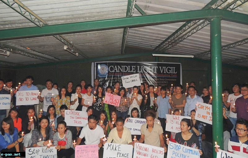 Candle Light Vigil on Ukhrul 30th August incident held at Andheri East, Mumbai on  6th September 2014