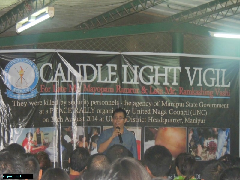 Candle Light Vigil on Ukhrul 30th August incident held at Andheri East, Mumbai on  6th September 2014