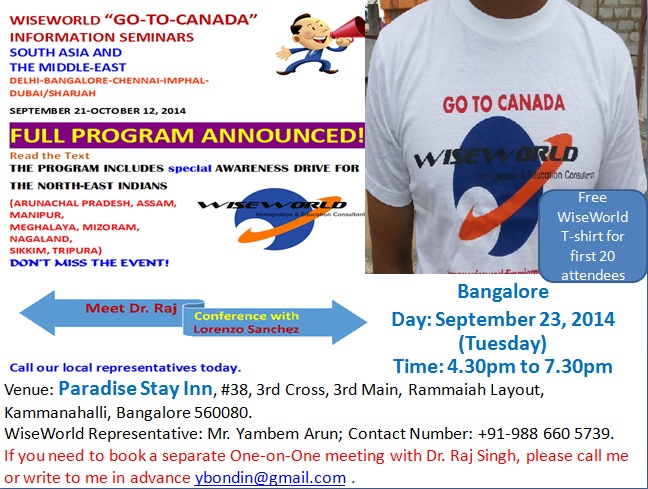  Go To Canada  Seminar And Teleconference Tour for North East States 