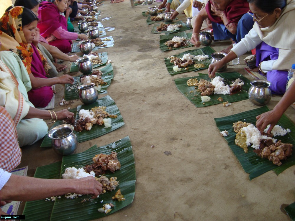Indigenous food served during the Khumin Piba of Awang Sekmai, Imphal West Manipur :: September 2014