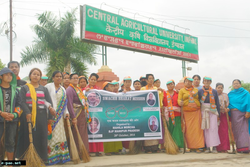 State wide Cleanliness drive by Mahila Morcha BJP Manipur