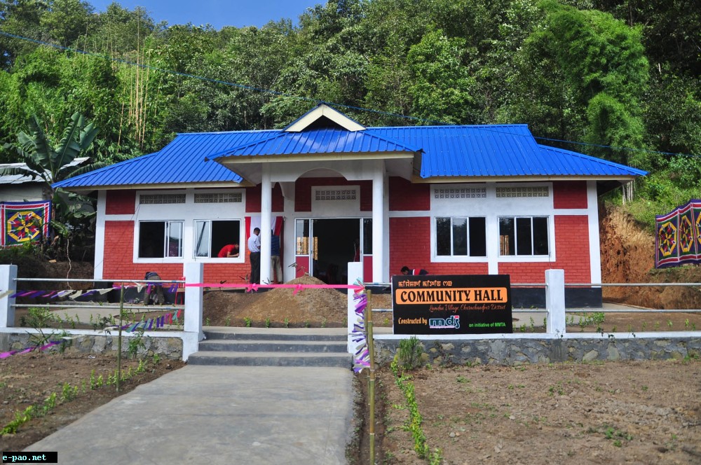 Community Hall at Lamdan Village Churachandpur inaugurated  by Chairman of MTDC - Manga Vaiphei  :: September 30  2014