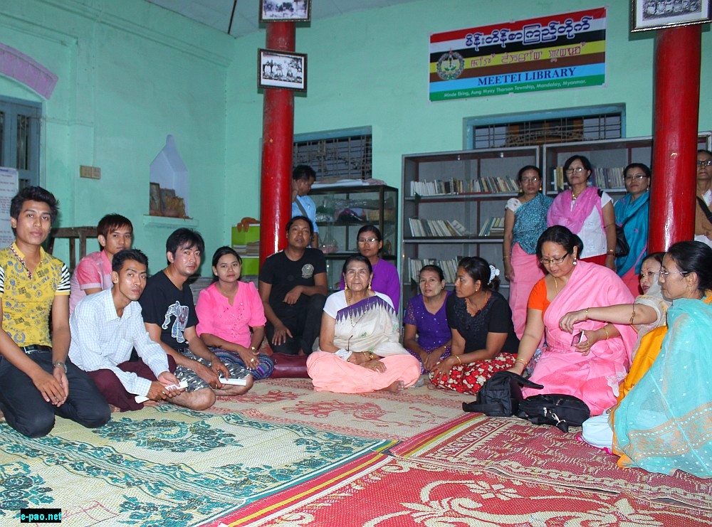   A group of Meitei Family in Mandalay, Myanmar in October 2014 
