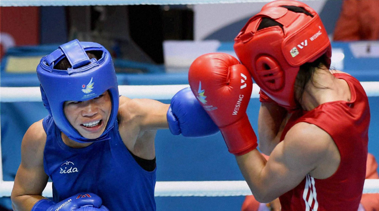 Mary Kom at Asian Games 2014