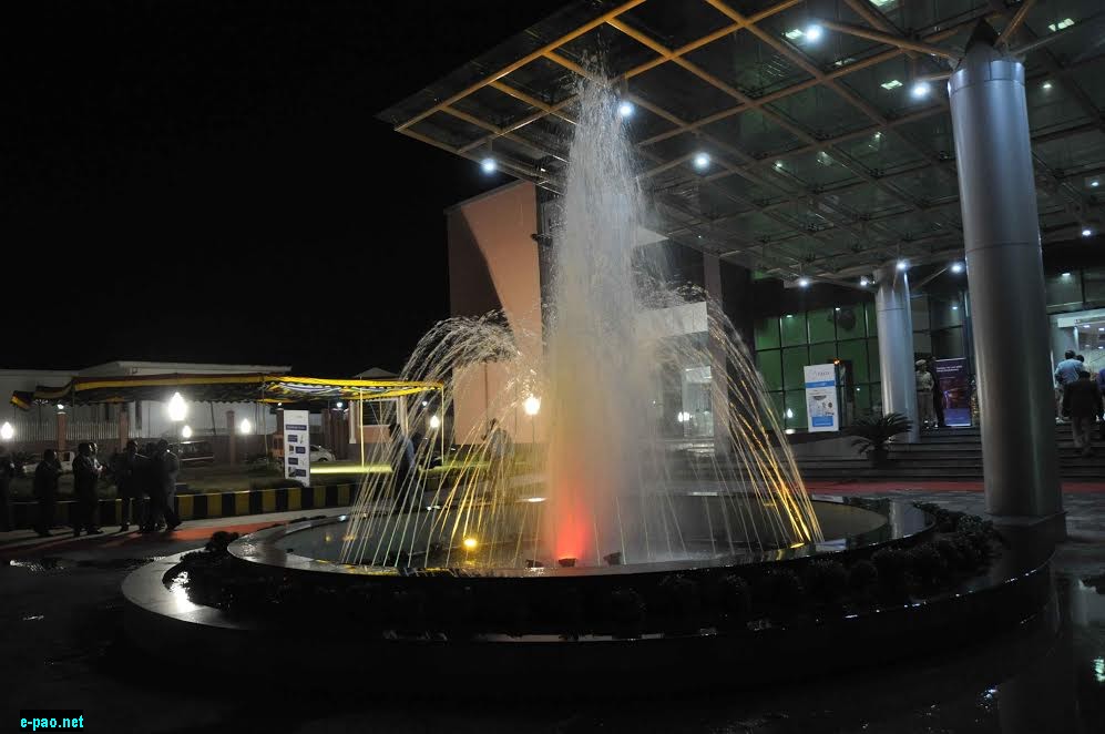The City Convention Cente at the heart of Imphal City as seen at night time on 6th November 2014