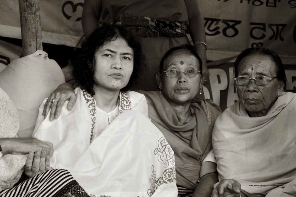 A file photo of Irom Sharmila during her release on August 22 2014