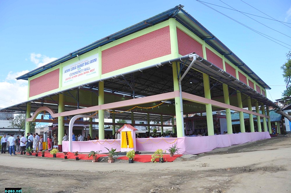 Uripol Achom Leikai Basket Ball Ground Cum Community Hall inaugurated by Chief Minister , Manipur :: 31 October 2014