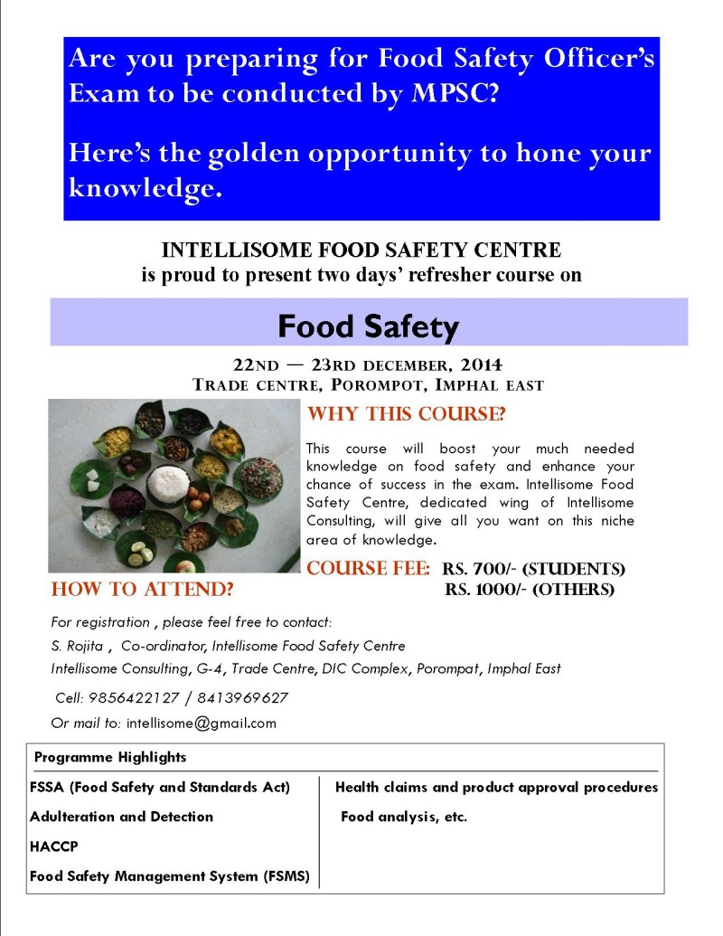 Course on 'Food Safety' at Porompat  