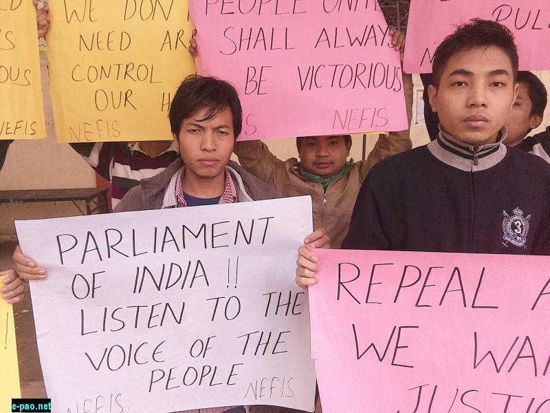 Large number of activists and North-East students protest at Jantar Mantar for repeal of AFSPA : 20 Dec 2014