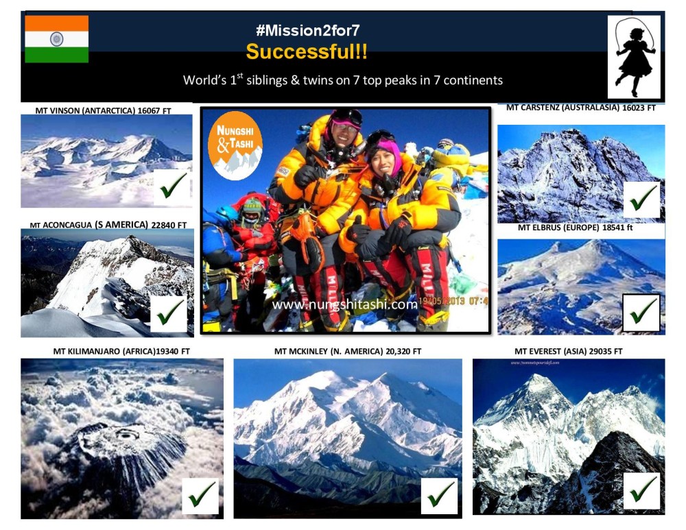 Indian 'Everest-twin sisters' - NungshiTashi - make history again