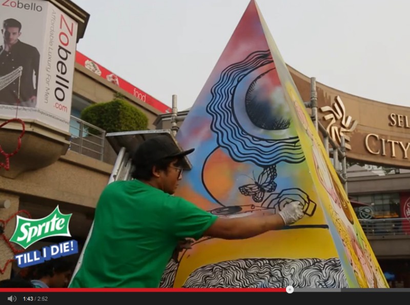  Sinam B Singh : Nominated for Sprite Till I Die - Wall Art (Graffiti) 
