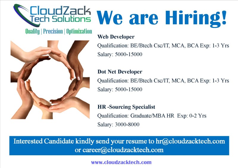 Developer / HR Specialists required at CloudZack Tech Solutions, Imphal