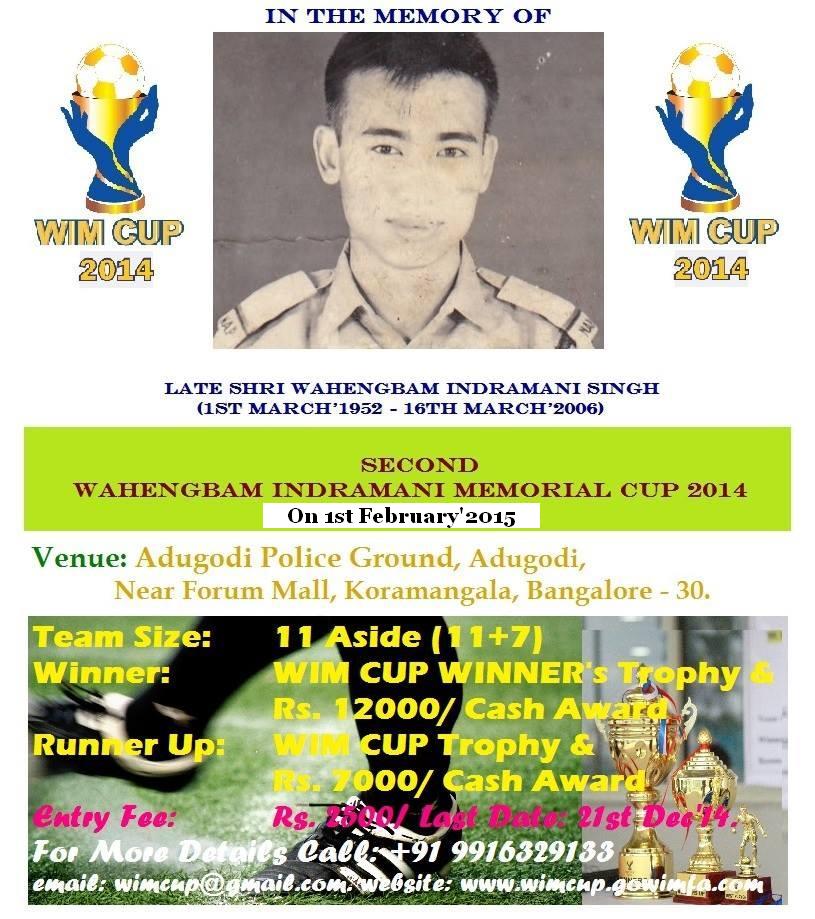 Second WIM Cup 2014 :  football tournament at Bangalore